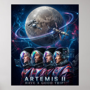 Poster ARTEMIS II Bon Voyage