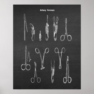 Poster Artère Forceps Instruments chirurgicaux
