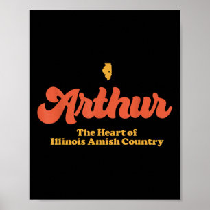 Poster Arthur Heart Of Illinois Amish Country Retro Sur D
