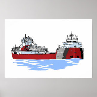 Poster Arthur M. Anderson, cargo des Grands Lacs