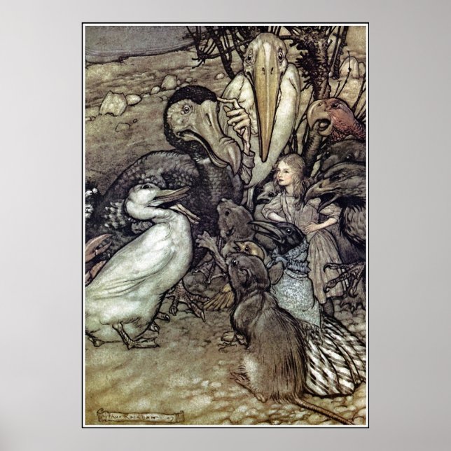 Poster Arthur Rackham Alice Au Pays Des Merveilles (Devant)