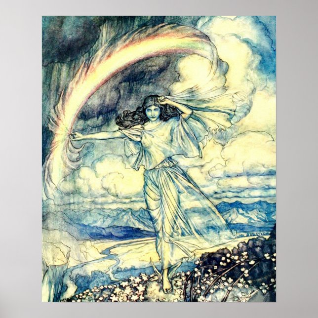 Poster Arthur Rackham - Art vintage de conte de fées (Devant)