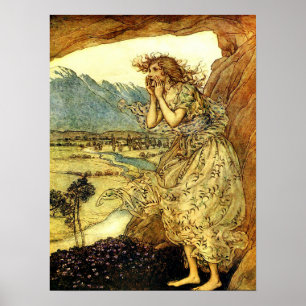 Poster Arthur Rackham - Art vintage de conte de fées