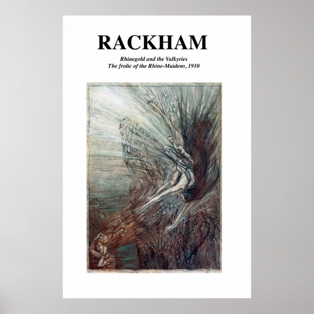 Poster Arthur Rackham Rhinegold et les Valkyries (Devant)