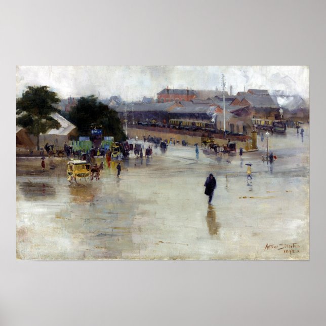 Poster Arthur Streeton La Gare, Redfern (Devant)
