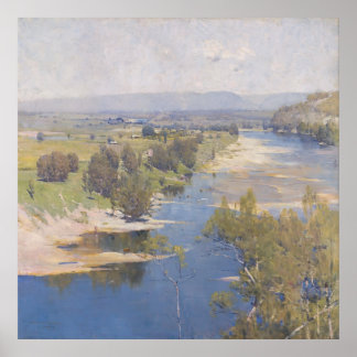 Poster Arthur Streeton - ‘The purple noon's transparent m