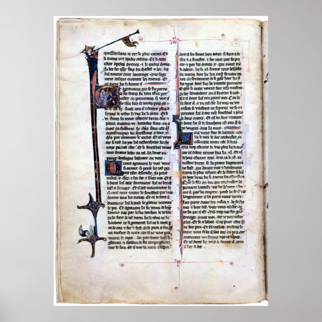 Poster Arthurian Romance Illuminé page. (Devant)