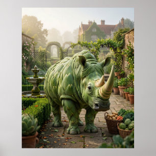 Poster Artichaut Rhinocéros