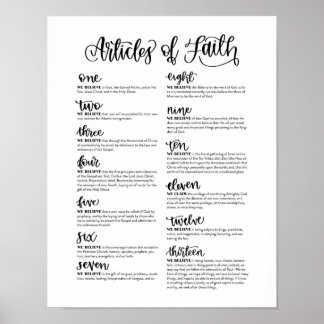 Poster Articles de foi