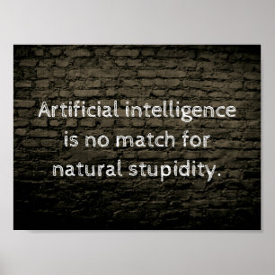 Poster Artificial intelligence joke