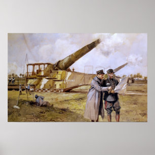 Poster Artillerie lourde sur le chemin de fer, octobre 19