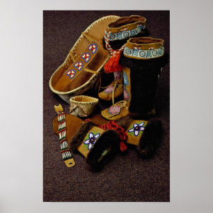 Poster Artisanat indien par les Indiens Athabaskans, Alas