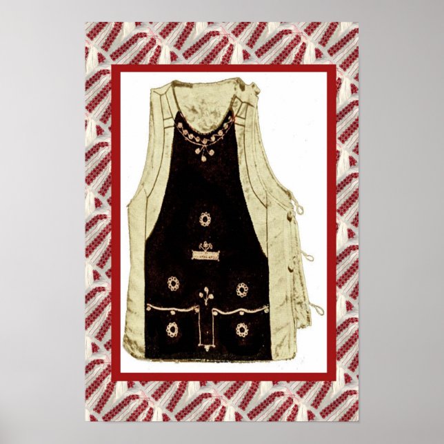 Poster Artisanat roumain, brodé sur la robe (Devant)