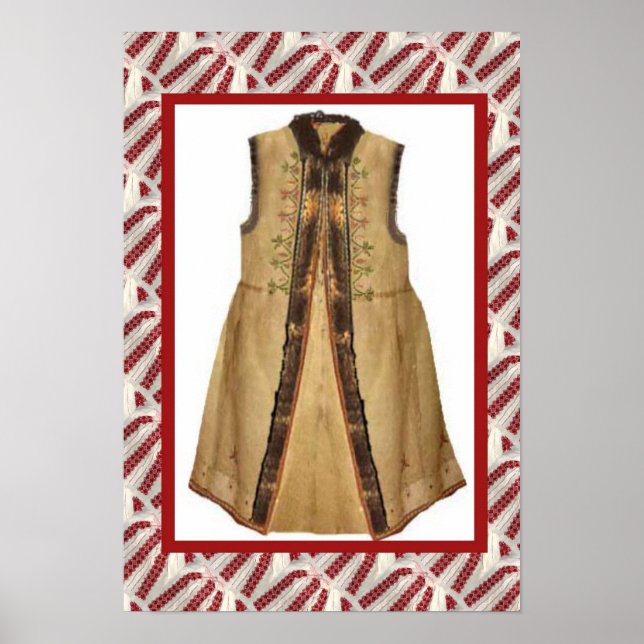 Poster Artisanat roumain, brodé sur le manteau (Devant)