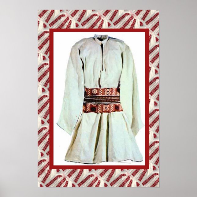 Poster Artisanat roumain, tenue masculine brodée (Devant)