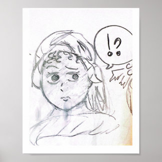 Poster Artista surdo, arte feita á mão, desenhos.