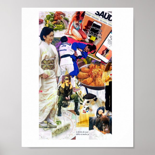Poster Artista surdo, arte feita á mão, desenhos. (Devant)