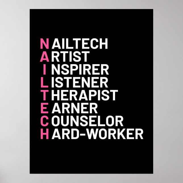 Poster Artiste à ongles Inspirer (Devant)