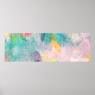 Poster Artiste Bleu. Présentation contemporaine blanche. 