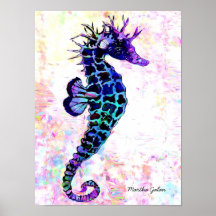 Artiste Cheval de mer multicolore Création de l'af