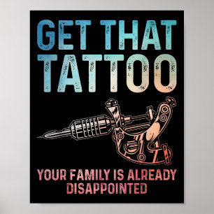 Poster Artiste De Tatouage Drôle Art Pour Hommes Femmes T