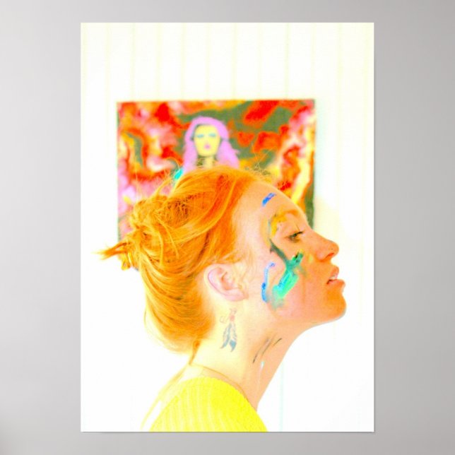 Poster Artiste féminine posant (Devant)