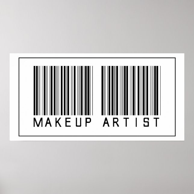 Poster Artiste maquillage de code barre (Devant)