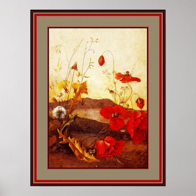 Poster Artistes célèbres 'Poppies' huile sur toile (Devant)