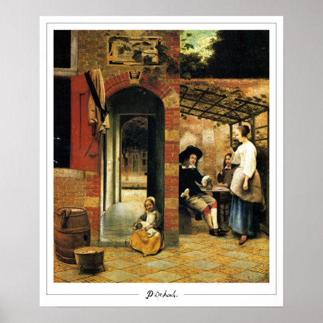 Poster artistique Pieter de Hooch Zedign #105 (Devant)