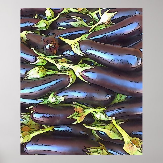 Poster Artistique plantes Black Outline Art (Devant)