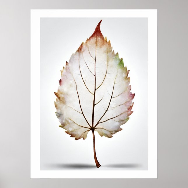 Poster Artprint de veine des créatures de feuilles élégan (Devant)