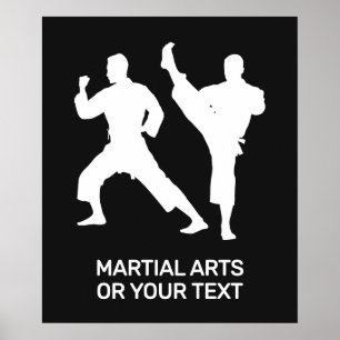 Poster Arts martiaux avec texte et couleur personnalisés