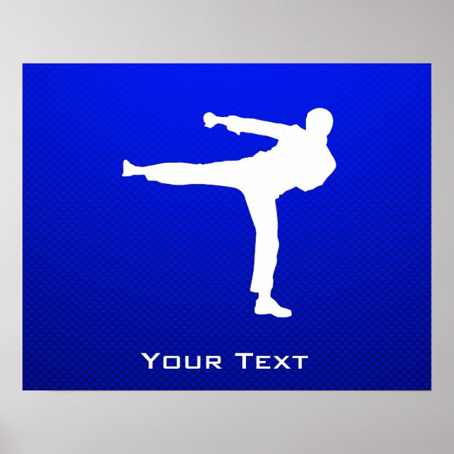 Poster Arts martiaux bleus (Devant)