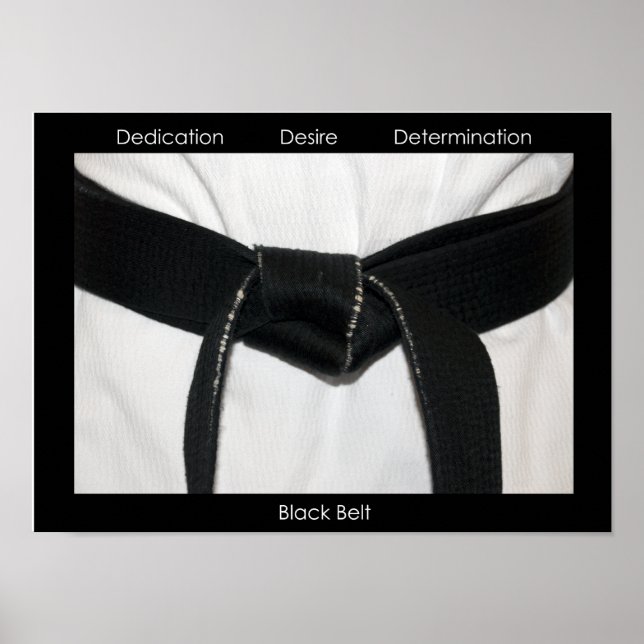 Poster Arts martiaux Ceinture noire Motivation (Devant)