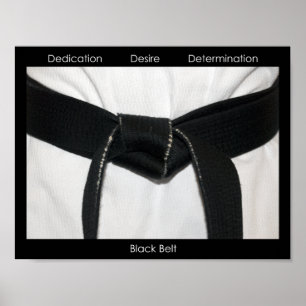 Poster Arts Martiaux Ceinture Noire Motivation