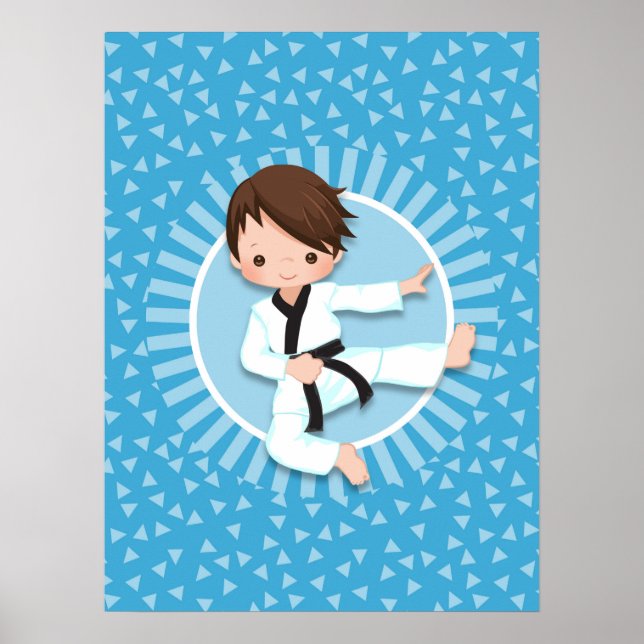 Poster Arts martiaux de Brown Hair Karate (Devant)