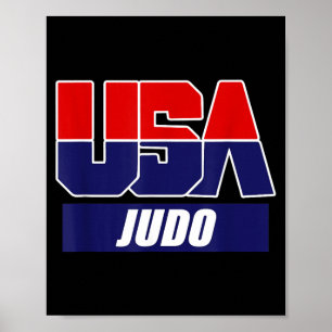 Poster Arts martiaux de judo Équipe USA 2024