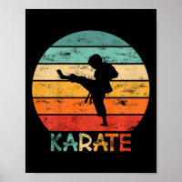 Arts martiaux de karaté pour enfants Motif grunge