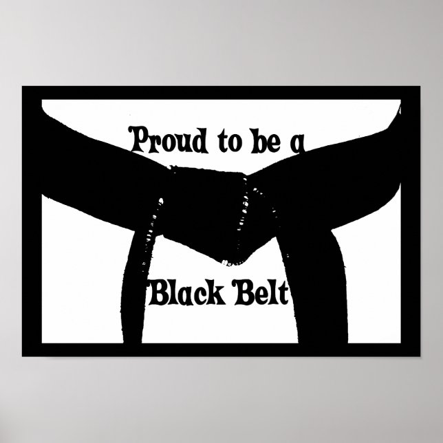 Poster Arts martiaux Fiers d'être une ceinture noire Post (Devant)