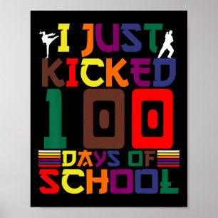 Poster Arts Martiaux Je Viens De Lancer 100 Jours D'École