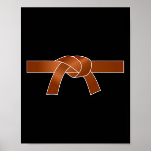 Poster Arts martiaux Karate Ceinture Brown Cadeau