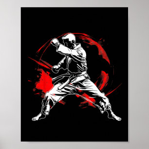 Poster Arts martiaux Karate Fan Design Mixed martial art 