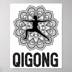 Poster Arts martiaux Tai Chi Yoga méditation Qigong Yin Y
