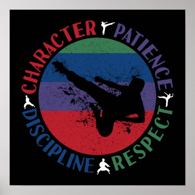 Poster Arts martiaux - Valeurs fondamentales du karaté (Devant)