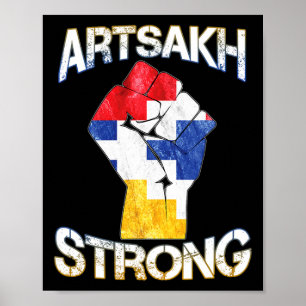 Poster Artsakh Forte défense Artsakh Arménie Manifestatio