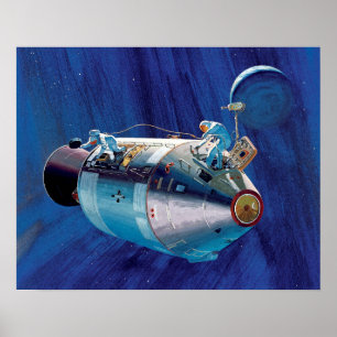 Poster Artwork du module de service de commande Apollo 15