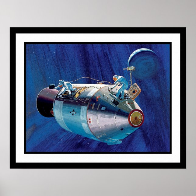 Poster Artwork du module de service de commande Apollo 15 (Devant)