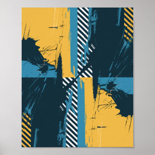 Poster Artwork géométrique de Grunge Abstrait