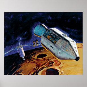 Poster Artwork lunaire de la NASA Apollo 15