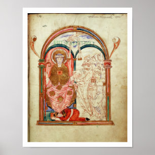 Poster Arundel 155 f.133 Monks of Christchurch, Canterbur